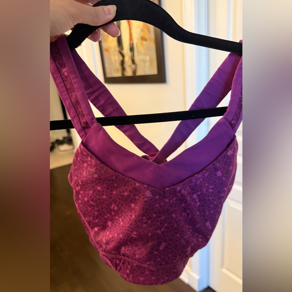 Lululemon Rack Pack Bra Paradise Geo Regal Plum Multi / Regal Plum size 4 - Picture 5 of 10